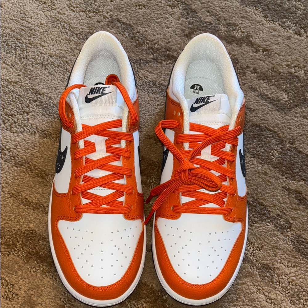 Nike White and Orange Athletic Shoes